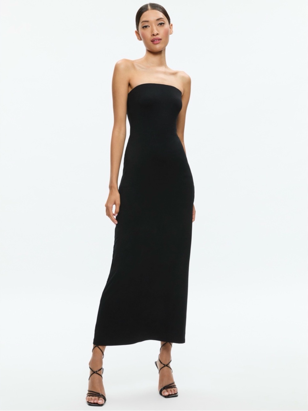 Alice + Olivia Delores Strapless Black Maxi Dress NWT